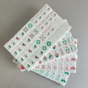 New Cross-border Pearl-white Single-layer Acrylic American-style Mahjong Tiles In-stock Portable Set Taizhou Jiangsu Cardboard
