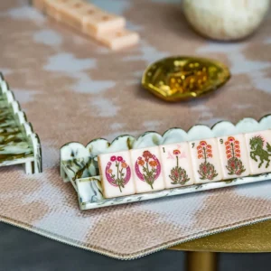 Yemo Desert RoseThemed American-Style Mahjong Tiles 4-Tier 160-Piece Deluxe Acrylic Set