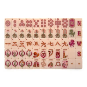 Yemo Desert RoseThemed American-Style Mahjong Tiles 4-Tier 160-Piece Deluxe Acrylic Set