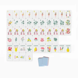 Luxury American Mahjong 4-Layer Sea Breeze Blue Acrylic Set Home Use Gift with Hand-Shuffled Crystal Tiles 160 1.42