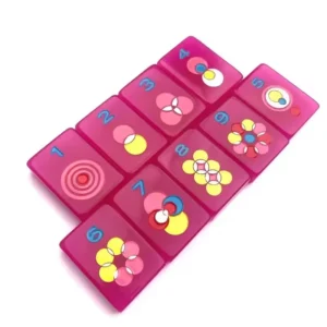 Neon purple Acrylic Mahjong Tiles American Outdoor Hand-played Single-layer Minimalist Design Exquisite Patterns
