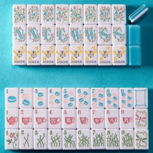 American-Style Mahjong-Themed Acrylic Mahjong Tile Set, 160 Tiles, U.S. Acrylic Mahjong