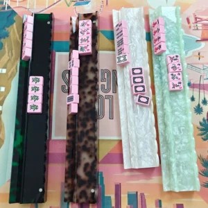 American Mahjong Pushing Ruler 20-inch Transparent Acrylic Sorting Ruler for Chess & Card Games 1 Piece