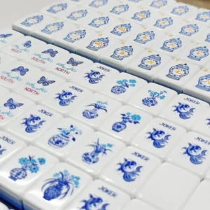 Four-layer Acrylic American-style Hand-carved Mahjong Set, Recreational Mahjong Tiles, European and American-style Mahjong