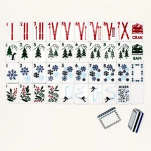 Christmas Mahjong, American 5-Tier Mahjong, High-Quality Acrylic with Exquisite Designs