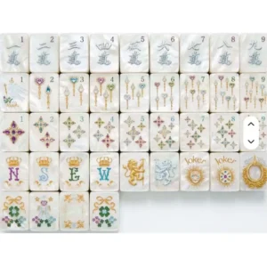 American Mahjong Tiles, Luxury Mother-of-Pearl High-End Acrylic American-Style Mahjong Tiles