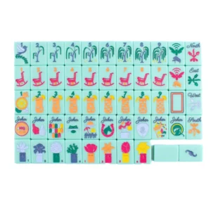 American-style Womens Mahjong Set Featuring Fresh Southern-inspired Design Acrylic Material 160 Pieces Green