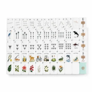 American-Style Mahjong, Ocean Mahjong Acrylic Mahjong Tile Set, 160 Tiles