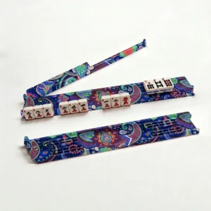 New Anti-Slip Mahjong Ruler, American-Style Mahjong Ruler with Paisley and Cashew Nut Patterns, Mahjong Tile Organizer, 1 Set