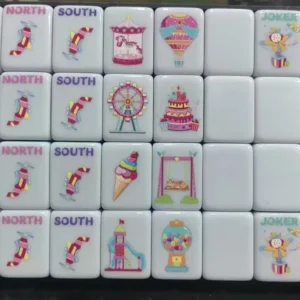 American Mahjong Four-layer Color-matched Acrylic European-style Leisure Mahjong Tiles 4 Players Xiangyang Cardboard Box