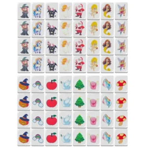 New Halloween Mahjong Tiles for Two-Player Games, with Customizable Designs and Logos. 24 Mm, 64 Tiles