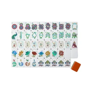 Four-layer Acrylic American Mahjong Tiles Outdoor-friendly Portable; Herms-orange Foreign-style Mahjong; Hand-shuffled