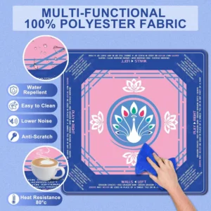 American-Style Mahjong Table Mat-Waterproof, Stain-Resistant, Non-Slip, Fine-Textured, Smooth Playing Card Table Mat