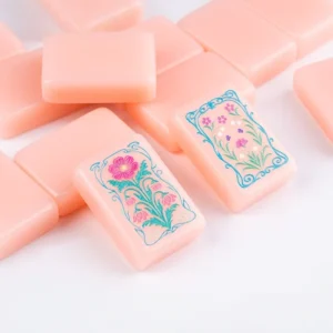 Acrylic pink Single-layer American-style Mahjong Tiles Household Gift Set with Cardboard Box Packaging Hand-shuffled Tiles