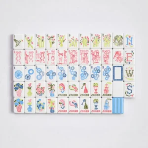 American Mahjong Portable Ribbon-Style Ladies American-Style Mahjong Set 4-Layer Acrylic 160 Tiles Friends Gatherings Made