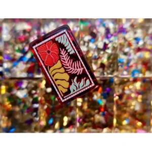 Acrylic American Mahjong Set for Chess Card Entertainment Colorful Red Design Travel-friendly