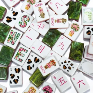 Christmas-Themed American Mahjong Acrylic Mahjong Tile Set (160 Tiles)
