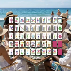 Four-layer Acrylic American Mahjong Color Matching Structure English Digital Chess Card Entertainment