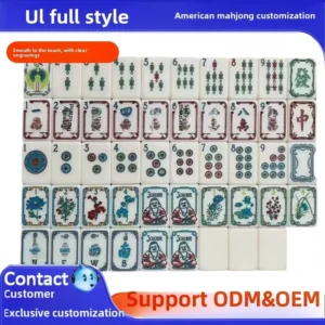 Manufacturer Supply Jiangsu American Mahjong Green Tathagata Style Acrylic Material Custom Processing Mahjong Tiles Cross-Border
